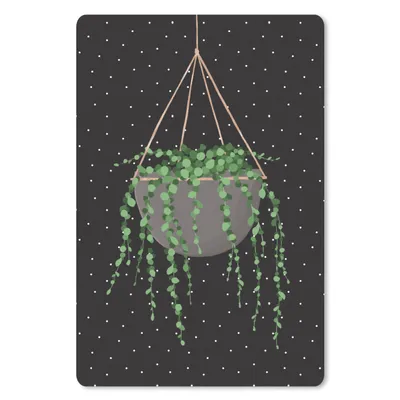 Produktbild von MuchoWow® Mauspad Mousepad Pflanzen - Hängepflanze - Blumentopf 18x27 cm - Mousepads - Maus Mat - Pad - Mausunterlage