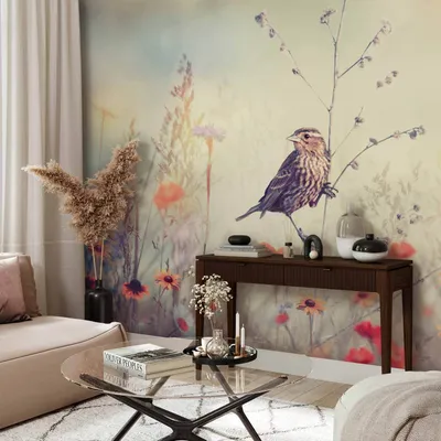 Produktbild von Vlies Fototapete - Field Bird 450x315 cm Tiere g-B-0134-a-a