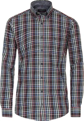 Produktbild von CASAMODA Herren Freizeithemd Langarm Button-Down Casual-Fit Rot kariert M