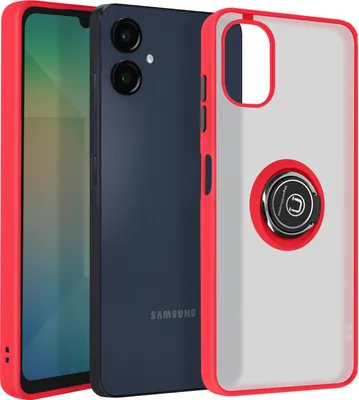 Produktbild von Avizar, Handyhülle für Samsung Galaxy A06 Metallring, Video-Halterung, Rot