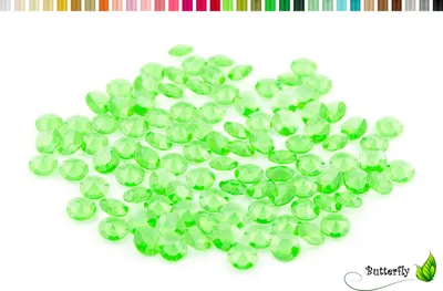 Produktbild von 100 Dekosteine Diamanten 12mm, Farbe:hell mint / pastelgrün 513