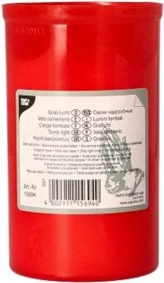 Produktbild von Grablicht T3 Ø 6,4 cm · 10 cm rote Hülle