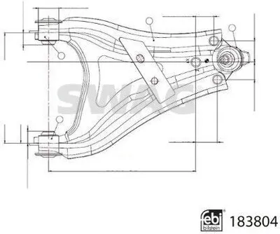 Produktbild von SWAG 33 10 9220 Querlenker Vorne Rechts für DACIA DUSTER