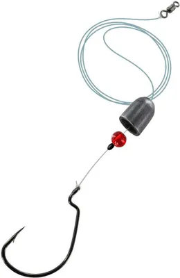 Produktbild von Jenzi Fluorocarbon Texas Rig mit Offset Haken und Gewicht #1