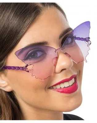 Produktbild von Brille Schmetterling lila rosa Party Karneval Fastnacht