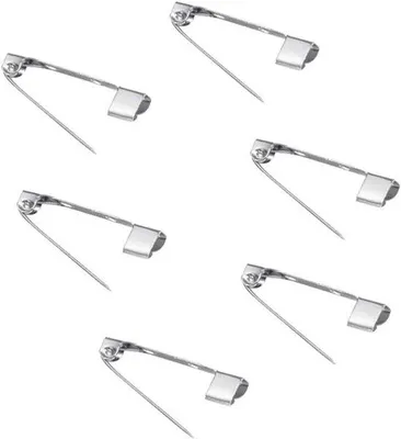 Produktbild von 50 Stück Sicherheitsnadeln Broschen Nadeln Schließen für Schmuckmachen und Bastelprojekte DIY Handwerk Silber 15/20/25/30/35/40mm