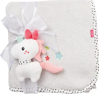 Produktbild von Babyfehn, aiko i yuki, kocyk z maskotk, jednoroec