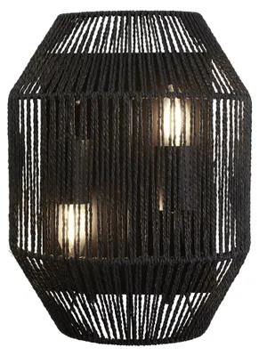 Image de WICKER 2 flammes WALL LIGHT, noir WICKER