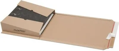 Produktbild von Versandkarton Wellpappe braun 302x215x20-75 mm für A4 VE=25 Stück.