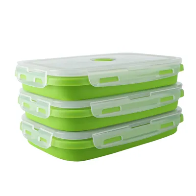 Produktbild von 3 teilig Outdoor Lunchbox,Jausenbox Ideal für Büro,Camping,1200ml Fassungsvermögen Bento Box