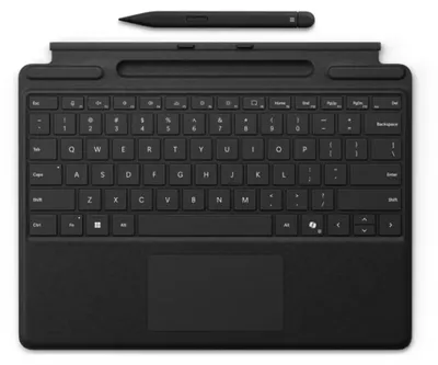 Produktbild von Surface Pro Keyboard mit Stiftaufbewahrung for Business (schwarz, DE-Layout, für Surface Pro 10/9/8/X for Business, inkl. Surface Slim Pen 2)