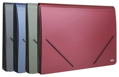 Image de Pochette A4 à élastique, 13 compartiments, 1 pièce (assortiment) - Deli