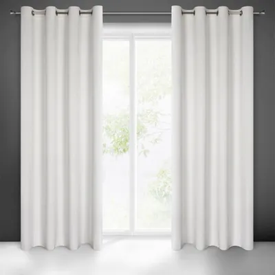 Produktbild von Vorhang LILI weiß 140x250 cm  Ösen Ösenvorhang