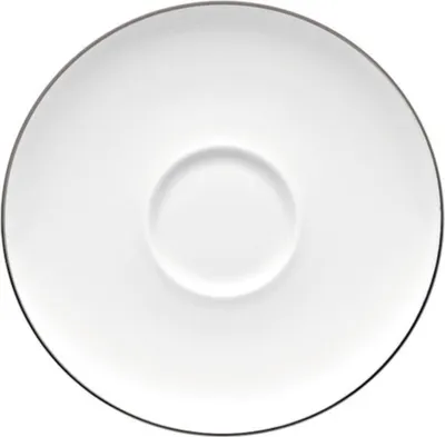 Produktbild von Rosenthal Espresso-Untertasse TAC Gropius Platin, Porzellan, Weiß-Silber, 11 cm, 11280-403241-14716