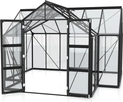 Produktbild von Vitavia Gewächshaus "Clarus" schwarz 13 m² 3 mm ESG