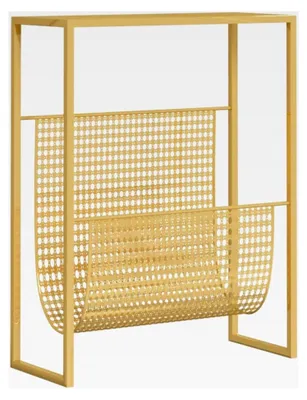 Produktbild von Zeitschriftenständer aus Stahl in Gold, 35x15x45cm