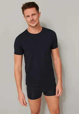 Produktbild von Schiesser Herren T-shirt Rundhals 8 blauschwarz ST