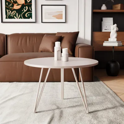 Produktbild von Idohome - RIO Runder Couchtisch Ø 67 cm, Farbe: Kaschmir/Kaschmir