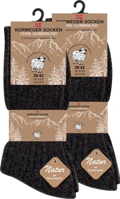 Produktbild von Cotton Prime® Norweger-Socken 6 Paar warme Wintersocken 39-42