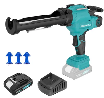 Immagine prodotto di Pistola per cartucce a batteria ONEMANA, pressa elettrica per cartucce da 10 once/300 ml, 6 impostazioni