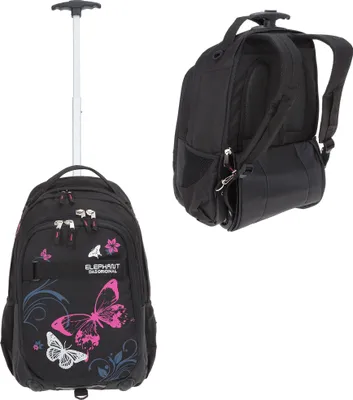 Produktbild von Schultrolley Mädchen Elephant Hero Signature Trolley Ranzen Schulranzen 12680 Butterfly Pink
