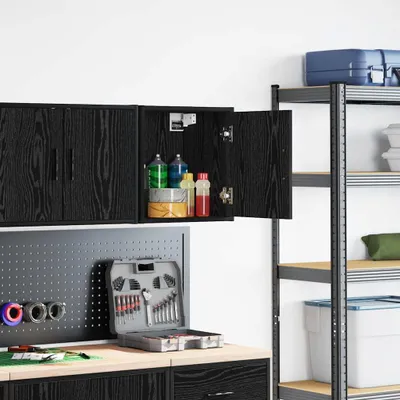 Immagine prodotto di vidaXL Armadio a muro per garage in legno nero