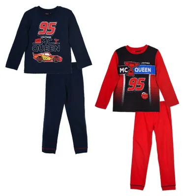 Produktbild von Cars Lightning McQueen Jungen Schlafanzug Kinder Pyjama, Farbe:Rot, Größe:98