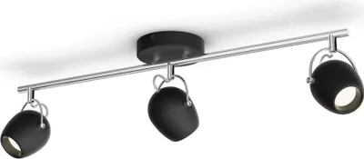 Produktbild von Philips myLiving Rivano Dreier-Spotleuchte 5061330P0, Schienenlichtschranke, Nicht austauschbare(s) Leuchtmittel, 3 Glühbirne(n), LED, 2700 K, Schwarz