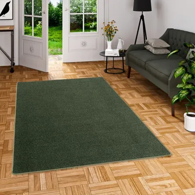 Produktbild von Velours Teppich Joy Meliert Grün, Größe:200x300 cm