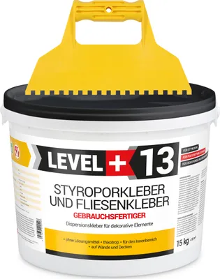 Produktbild von Styroporkleber Dispersionkleber 15kg Polymerbasis Zahnspachtel SET RM13