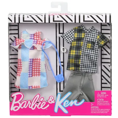 Obrázek produktu pro MATTEL GHX72 Barbie Fashions Módní sada Barbie a Ken (Vichy)