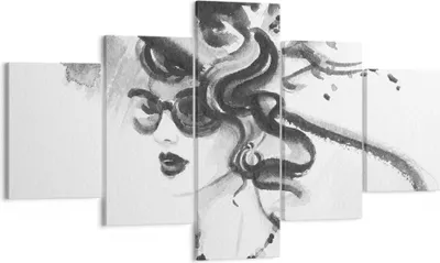 Produktbild von Bild auf Leinwand - Leinwandbild - Frau Modell - 125x70cm - Wand Bild - Wanddeko - Wandbilder - Leinwanddruck - Bilder - Kunstdruck - Wanddekoration - Leinwand bilder - Wandkunst - EA125x70-4066