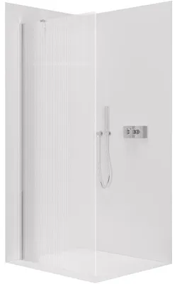 Zdjęcie produktu dla szkło ceramiczneO – Kabina prysznicowa Walk-in Onyx Y L/P – 8 mm – chrom, szkło ryflowane – 60 x 200 cm