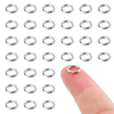 30 Splitringe 6 mm Edelstahl Schlüsselanhänger