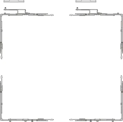 Produktbild von Hautau Atrium HKS 180/150 Z/E Grundkarton Eckumlenkung - Fensterbeschlag Schieben und Kippen - Stulp Versatz 9 mm rechts