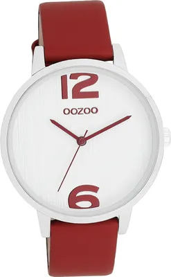 Produktbild von Oozoo Damen Armbanduhr rot Analog Timepieces Lederarmband D2UOC11237