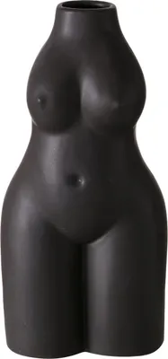 Produktbild von BOLTZE Dekovase "Aurice" aus Porzellan in schwarz, Vase Blumenvase