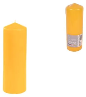 Produktbild von Gala Stumpenkerze gelb 6,8 x 20 cm | 12 Stück