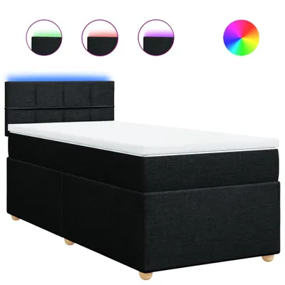 Productafbeelding van vidaXL Boxspringbed met matras, zwart, 100x200 cm, stof