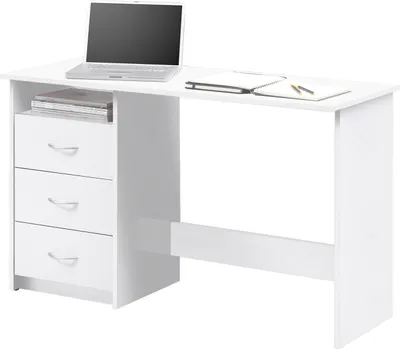 Produktbild von Schreibtisch Computertisch Arbeitstisch Bürotisch Laptoptisch Büromöbel "Mack I" Weiß
