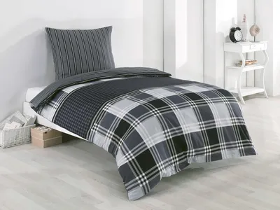 Produktbild von Buymax® Bettwäsche Bettbezug 135x200 cm, Kopfkissenbezug 80x80 cm 2 teilig Deckenbezug Set aus 100% Baumwolle Renforce mit Reissverschluss
