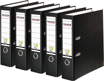 Produktbild von Ordner A4 8cm PP schwarz 5St