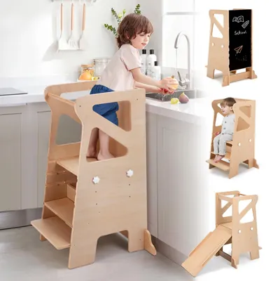 Productafbeelding van Montessori Leerstoel voor Kinderen met Glijbaan en Krijtbord