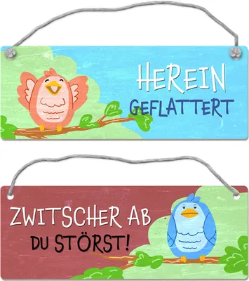 Produktbild von Wendeschild mit Kordel Der Türhänger ist perfekt für Kinderzimmer,