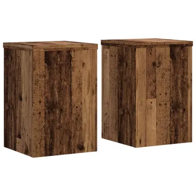 Obrázek produktu pro vidaXL Stojan na rostliny 2 ks. Vzhled rekultivovaného dřeva 25x25x35 cm materiál na bázi dřeva