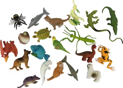 Produktbild von 20x Tiere Set Mix Aufstellfigur Miniblings Gummitier Haustier Wildtier Wassertier Tier Tierset Figur