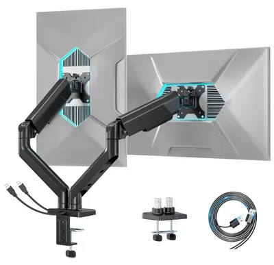 Imagen del producto de Soporte doble para monitores, compatible con pantallas de 17 a 35 pulgadas