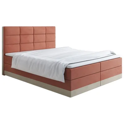 Obrázok produktu pre Čalúnená posteľ 160x200 LILLIANA 1 - lososová / šedá