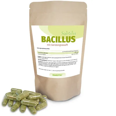 Produktbild von Bacillus Subtilis mit Gerstengrassaftpulver, 1440 Kapseln