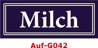 Produktbild von 2 Stück Gewürzaufkleber Milch 40x16mm Gewürzetiketten Sticker Lebensmittel (Auf-G042)